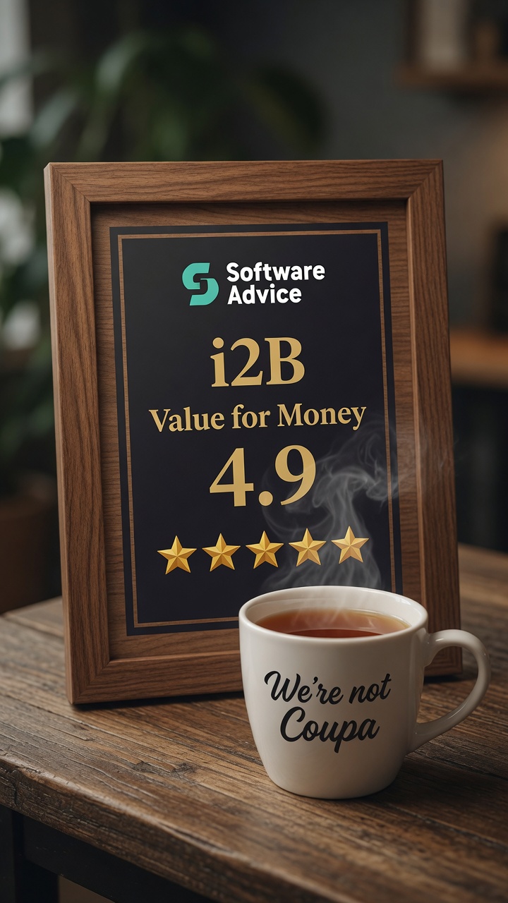 i2B Procure to Pay SaaS Value for money award alternative to coupa